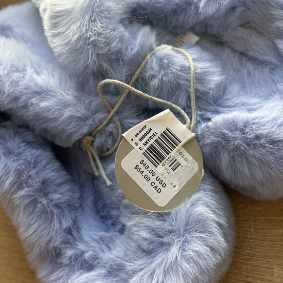 Anthropologie Maeve Fuzzy Sky Platform Slippers Women's Size Medium M (8-9) NWT - Picture 3 of 6